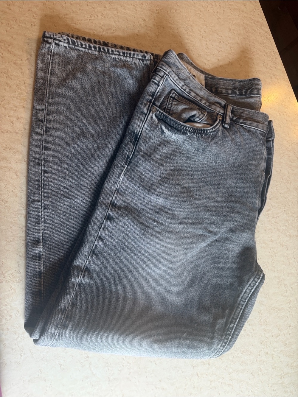 H&M Men's Washed Gray Relaxed Jeans